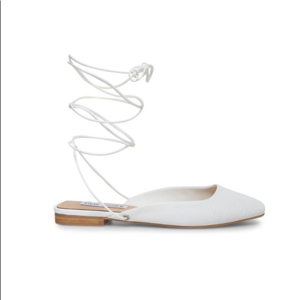 Women’s Steve Madden eastyn white tie up mules